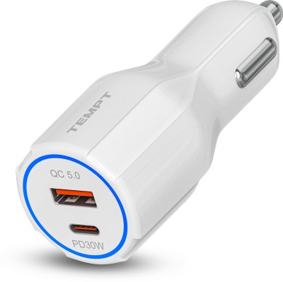 TEMPT 60 W Turbo Car Charger(White)