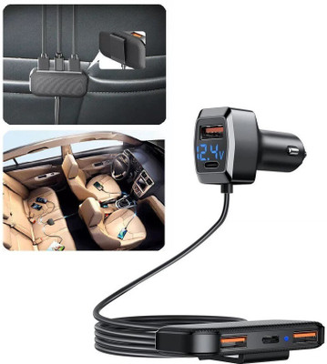 FKU 3.1 Amp Qualcomm 3.0 Turbo Car Charger(Black, With USB Cable)