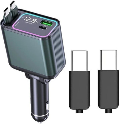 FKU 3.1 Amp Qualcomm 3.0 Turbo Car Charger(Black, Grey, With USB Cable)