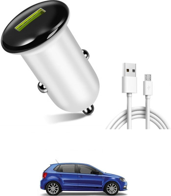 AuTO ADDiCT 25.5 W Turbo Car Charger(White, With USB Cable)