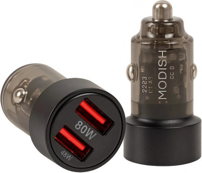 ModishOmbre 100 W Qualcomm Certified Turbo Car Charger(Black)