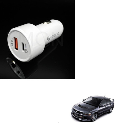 KOZDIKO 18 W Qualcomm 3.0 Turbo Car Charger(White, With USB Cable)