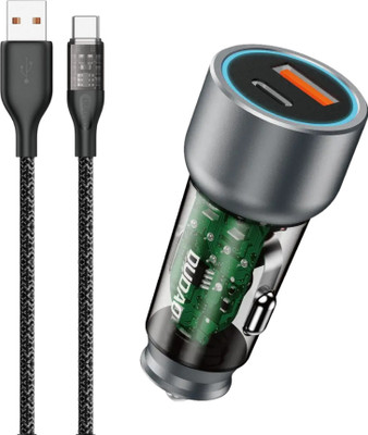 DUDAO 49 W Qualcomm 3.0 Turbo Car Charger(Grey, With USB Cable)