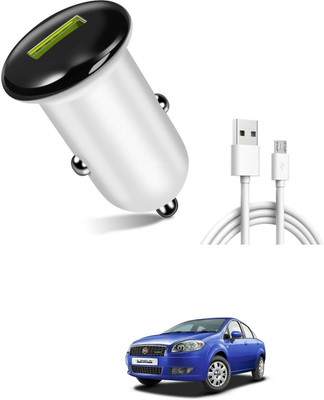 AuTO ADDiCT 25.5 W Turbo Car Charger(White, With USB Cable)