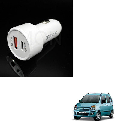 KOZDIKO 18 W Qualcomm 3.0 Turbo Car Charger(White, With USB Cable)