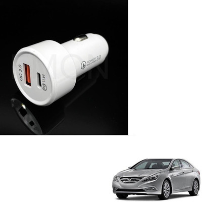 KOZDIKO 18 W Qualcomm 3.0 Turbo Car Charger(White, With USB Cable)
