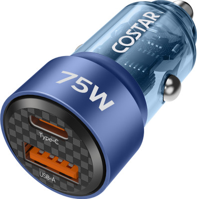 Costar 75 W Qualcomm 3.0 Turbo Car Charger(Blue)