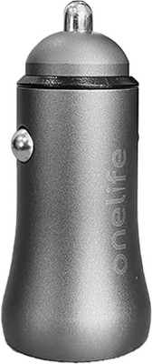 OneLife 38 W Qualcomm Certified Turbo Car Charger(Black)