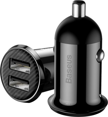 Baseus 57.6 W Qualcomm Certified Turbo Car Charger(Black)