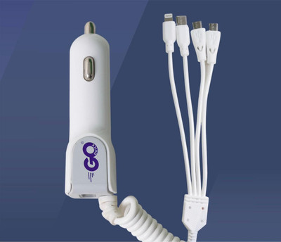 SS GOLD 3.4 Amp Qualcomm Certified Turbo Car Charger(White)