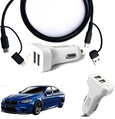AUTO PEARL 3.4 Amp Qualcomm 3.0 Turbo Car Charger(White, Black, With USB Cable)