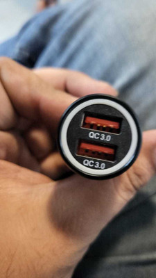 TECHGEAR 15.5 W Turbo Car Charger(Black)