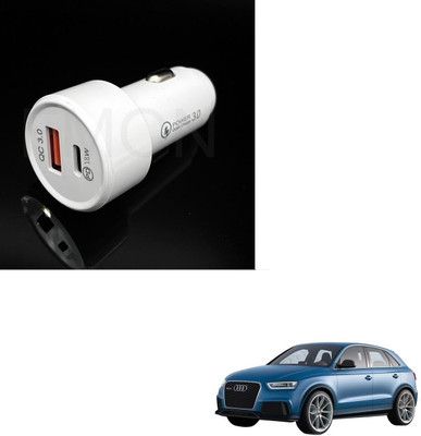 KOZDIKO 18 W Qualcomm 3.0 Turbo Car Charger(White, With USB Cable)