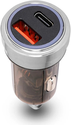 Bronz 20 W Turbo Car Charger(Black, With USB Cable)