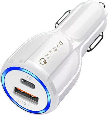 UniBoss 38 W Qualcomm Certified Turbo Car Charger(White)
