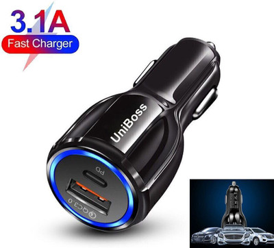 UniBoss 38 W Qualcomm 3.0 Turbo Car Charger(Black)