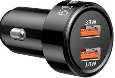 UniBoss 51 W Qualcomm Certified Turbo Car Charger(Black)