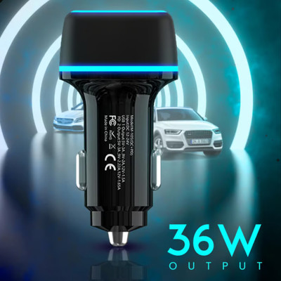 CIHROX 36 W Qualcomm 3.0 Turbo Car Charger(Black)