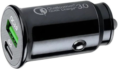 UniBoss 33 W Qualcomm Certified Turbo Car Charger(Black)