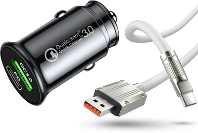 UniBoss 40 W Qualcomm Certified Turbo Car Charger(Black, With USB Cable)