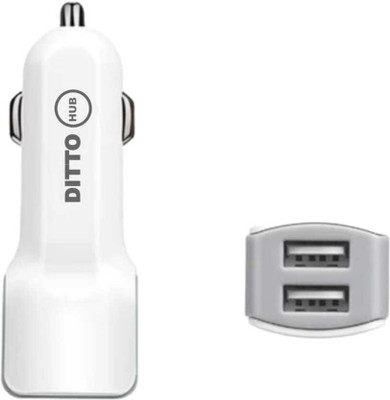 Ditto Hub 15 W Turbo Car Charger(White)