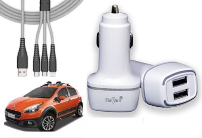 FluSun india 30 W Qualcomm 3.0 Turbo Car Charger(White, With USB Cable)