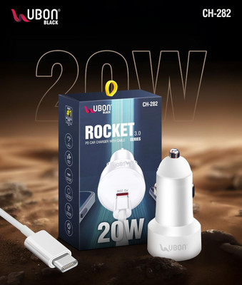 Reedeal 2.4 Amp Qualcomm 3.0 Turbo Car Charger(White, With USB Cable)