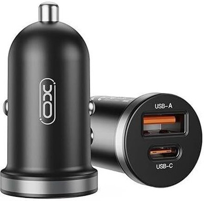 Xo professional 30 W Qualcomm Certified Turbo Car Charger(Black, With USB Cable)