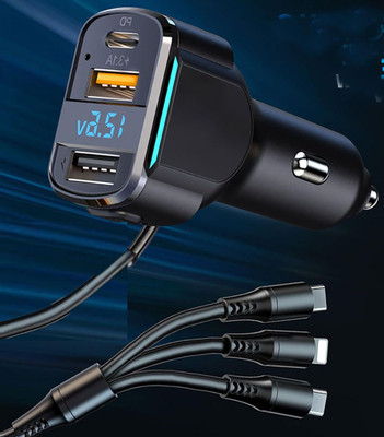 BUFONA 48 W Turbo Car Charger(Black, With USB Cable)