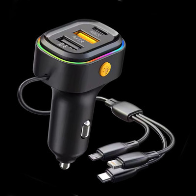 BUFONA 48 W Turbo Car Charger(Black, With USB Cable)
