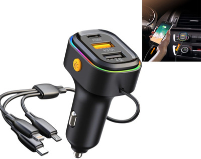 BUFONA 48 W Turbo Car Charger(Black, With USB Cable)