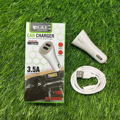 orion tech 3.1 Amp Qualcomm 3.0 Turbo Car Charger(White, With USB Cable)