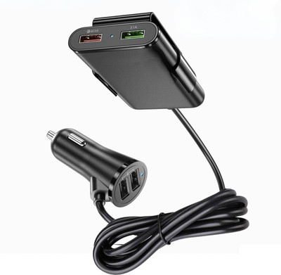 X88 Pro 31.5 W Qualcomm Certified Turbo Car Charger(Black, With USB Cable)