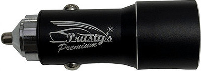 prusty 38 W Qualcomm 3.0 Turbo Car Charger(Black, With USB Cable)