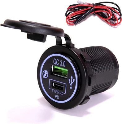 Campark 12 W Qualcomm 3.0 Turbo Car Charger(Black, With USB Cable)