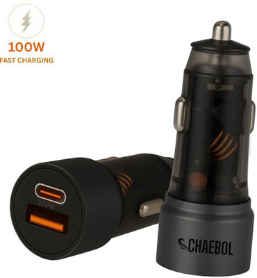 Chaebol 100 W Qualcomm 3.0 Turbo Car Charger(Black)