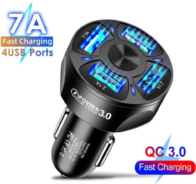 Intelligentiz 86.4 W Qualcomm Certified Turbo Car Charger(White, Black)