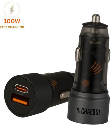 Chaebol 100 W Qualcomm 3.0 Turbo Car Charger(Black)