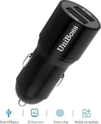 UniBoss 3.1 Amp Qualcomm Certified Turbo Car Charger(Black)