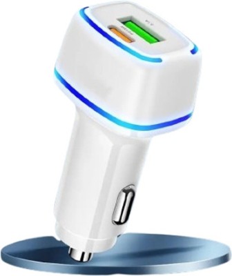 THE MOBILE POINT 5 Amp Qualcomm 3.0 Turbo Car Charger(White, With USB Cable)