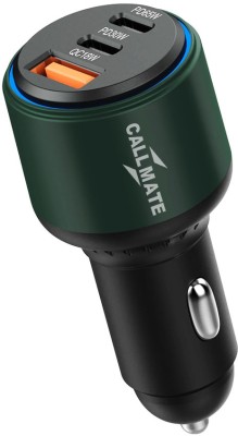 Callmate 8 Amp Qualcomm 3.0 Turbo Car Charger(Green, With USB Cable)