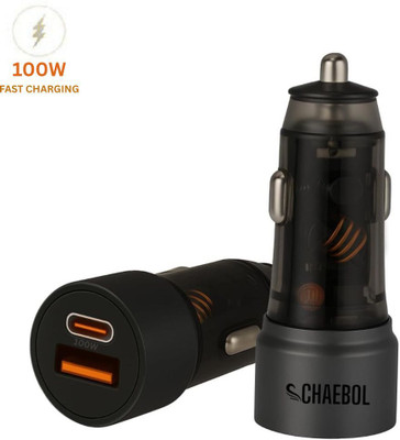 Chaebol 100 W Qualcomm 3.0 Turbo Car Charger(Black)
