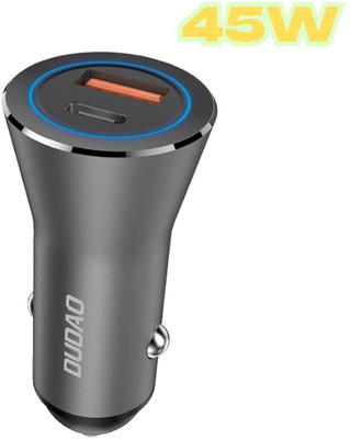 DUDAO 45 W Qualcomm Certified Turbo Car Charger(Grey)