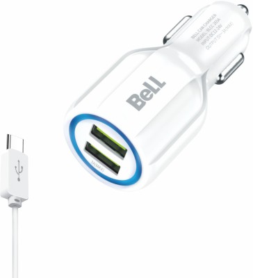 BELL 15 W Turbo Car Charger(White, With USB Cable)