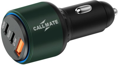 Callmate 95 W Qualcomm Certified Turbo Car Charger(Green, With USB Cable)