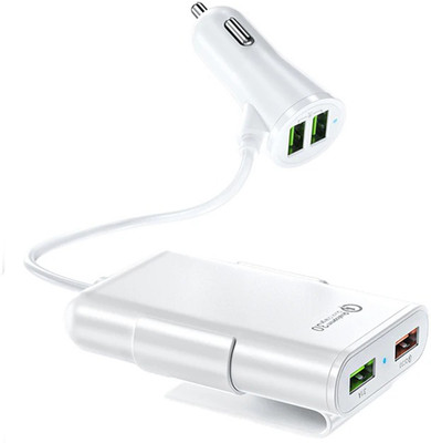 X88 Pro 31.5 W Qualcomm Certified Turbo Car Charger(White, With USB Cable)