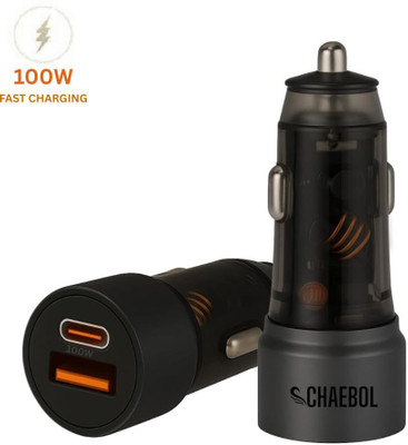 Chaebol 100 W Qualcomm 3.0 Turbo Car Charger(Black)