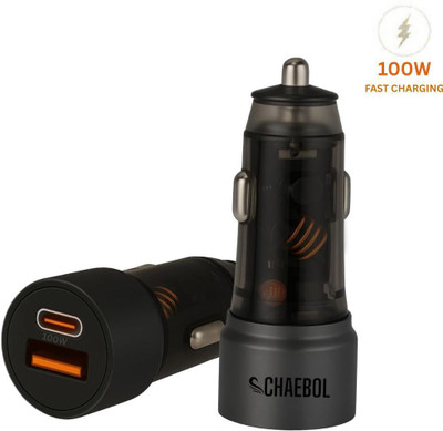 Chaebol 100 W Qualcomm 3.0 Turbo Car Charger(Black)