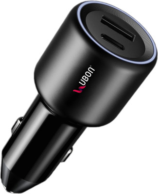 electricbass 120 W Qualcomm Certified Turbo Car Charger(Black, With USB Cable)