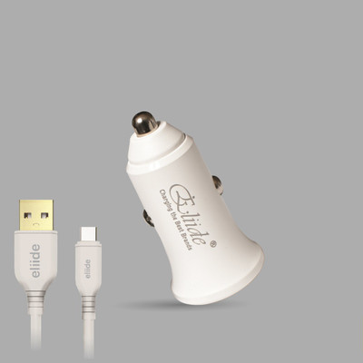 ELIIDE 15.5 W Qualcomm Certified Turbo Car Charger(Multicolor, With USB Cable)